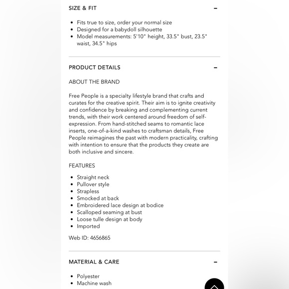 🆕Free People Intimately Keep Your Cool Tube Top in Creme. NWT size small. - Picture 13 of 13